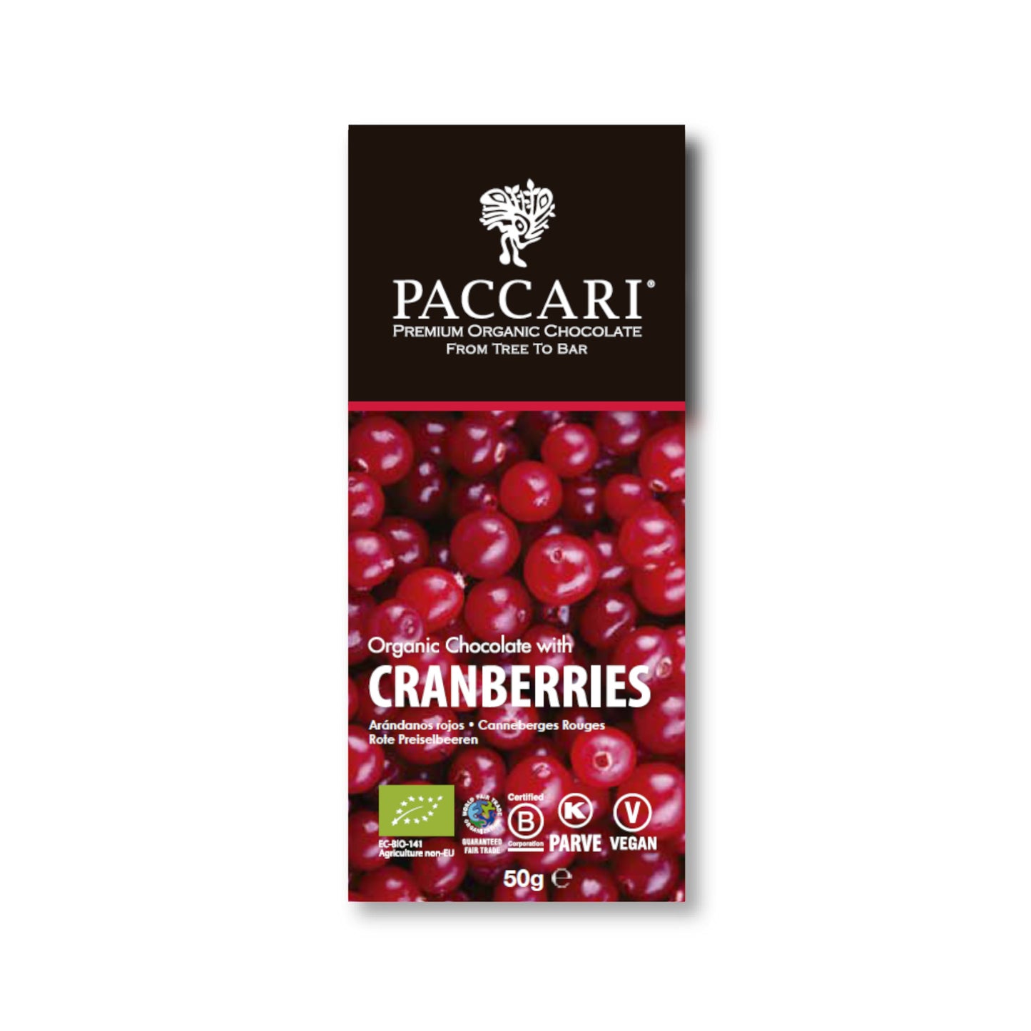60% Organic Cramberry Dark Chocolate