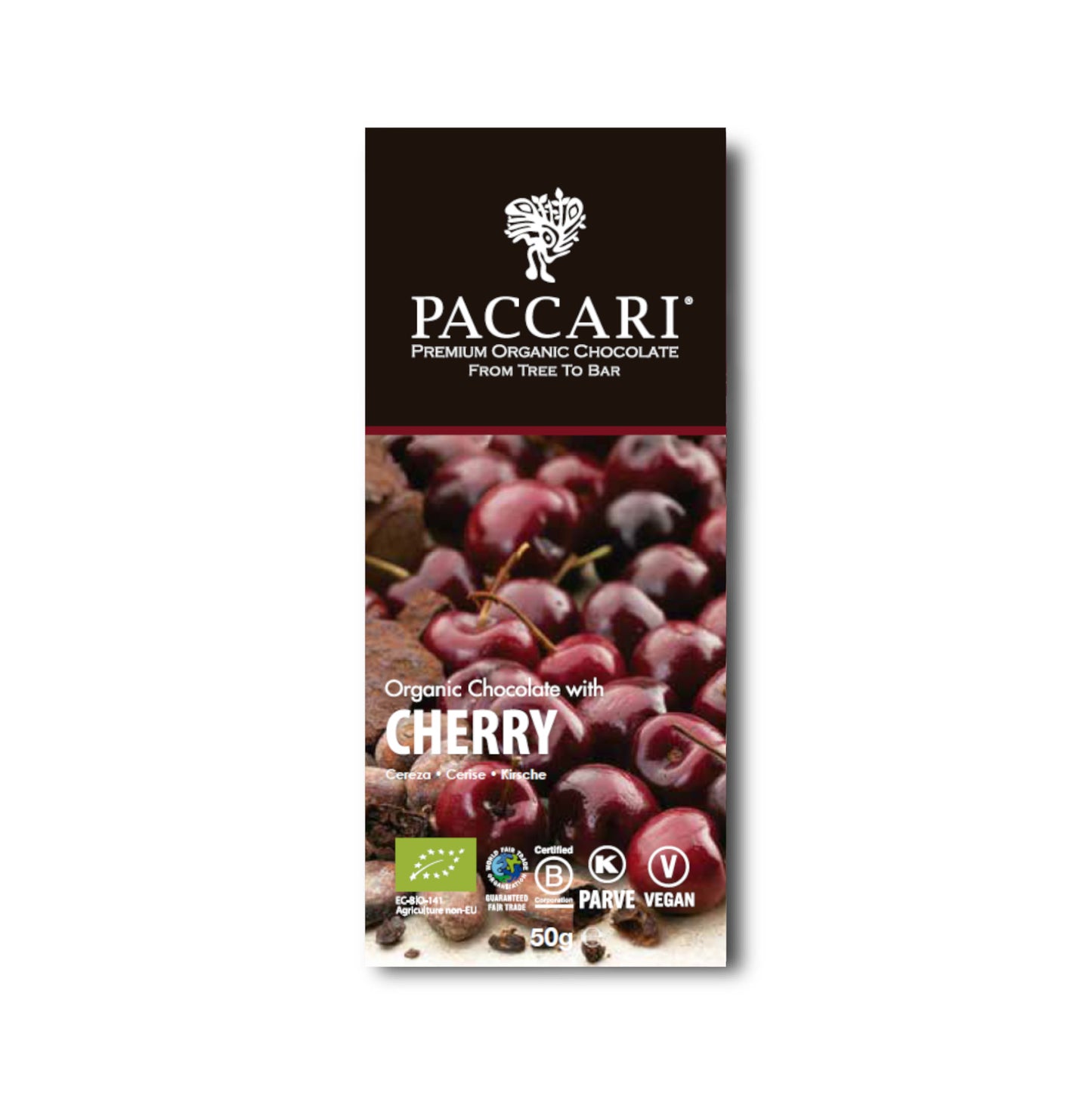 60% Organic Cherry Dark Chocolate