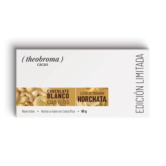 Horchata White Chocolate with Cashew milk and nibs